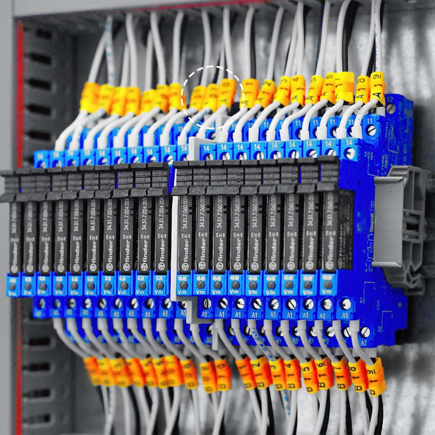 10 cuộn 0~9 bộ Thẻ cáp, 2,5mm², khoảng 270 viên mỗi cuộn, đường kính dây lên tới 4,2mm, chất liệu PVC, độ bền cao, rãnh răng bên trong, không dễ rơi ra