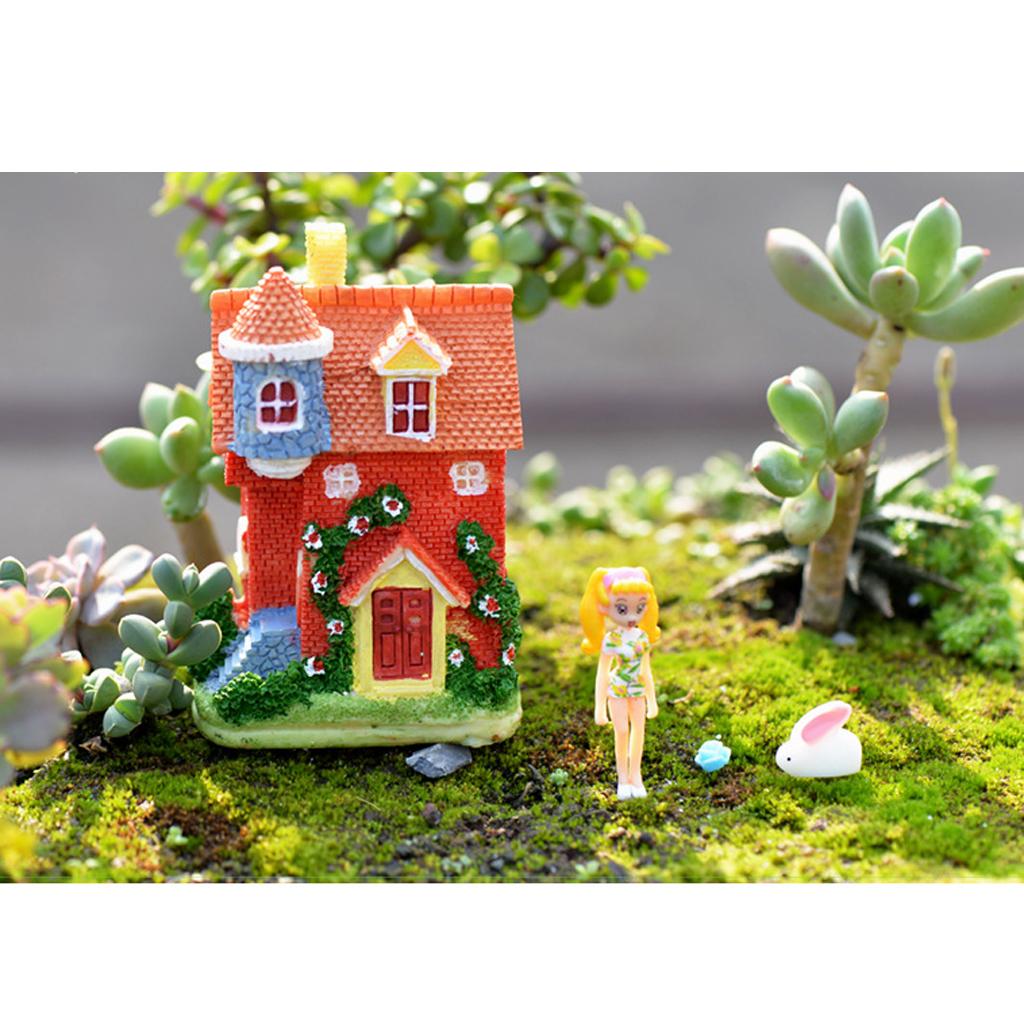 Cute Villa Cottage Mini Fairy Garden Ornament Miniature Plant Pot Dollhouse