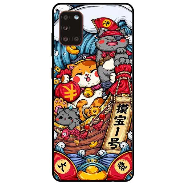 Ốp lưng dành cho Samsung Galaxy A12 / A21s / A31 - Mèo Sóng Nước