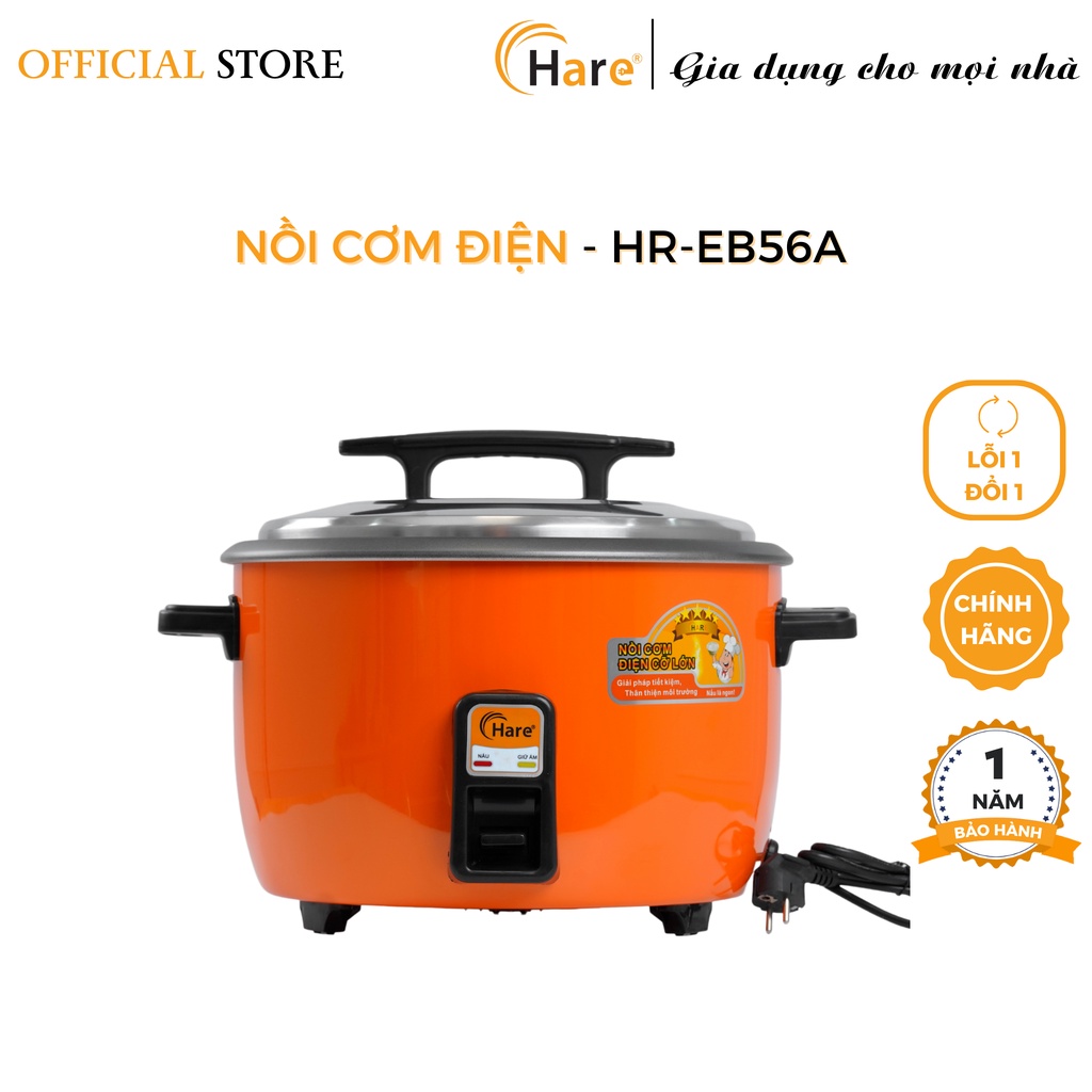 Nồi cơm điện HR-ERB56A(5.6L) chống dính -hàng chính hãng thương hiệu Hare - bảo hành 12 tháng