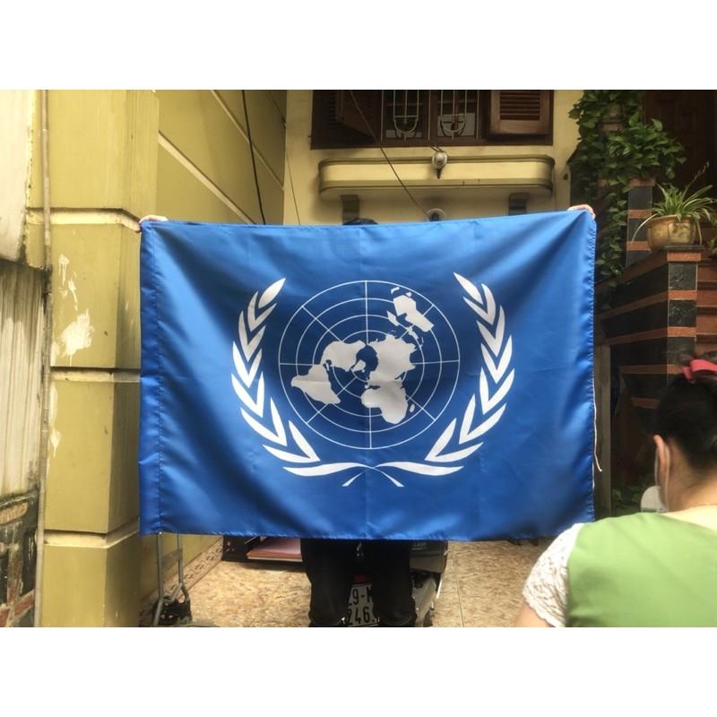 Cờ Liên Hợp Quốc in thẩm thấu 1 lớp vải 1x1,5m