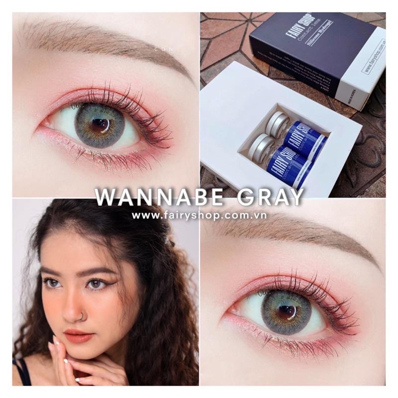 Áp Tròng Wannabe Gray C301 GRAY 14.2 - Kính Áp Tròng FAIRY SHOP CONTACT LENS độ 0 đến 8