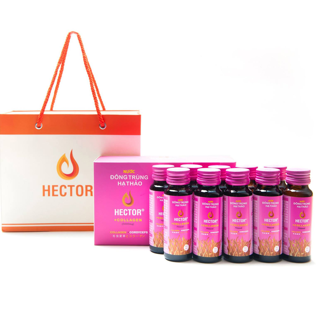 (100 Chai x 50ml ) Nước Uống Đông trùng hạ thảo Hector (Date mới) trẻ hóa nhanh và trắng da