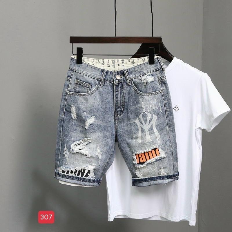 Quần Short Nam Chất Jean Co Giãn Màu Đen ,Quần Short Jean Nam thời trang cao cấp MuradFashion MS208