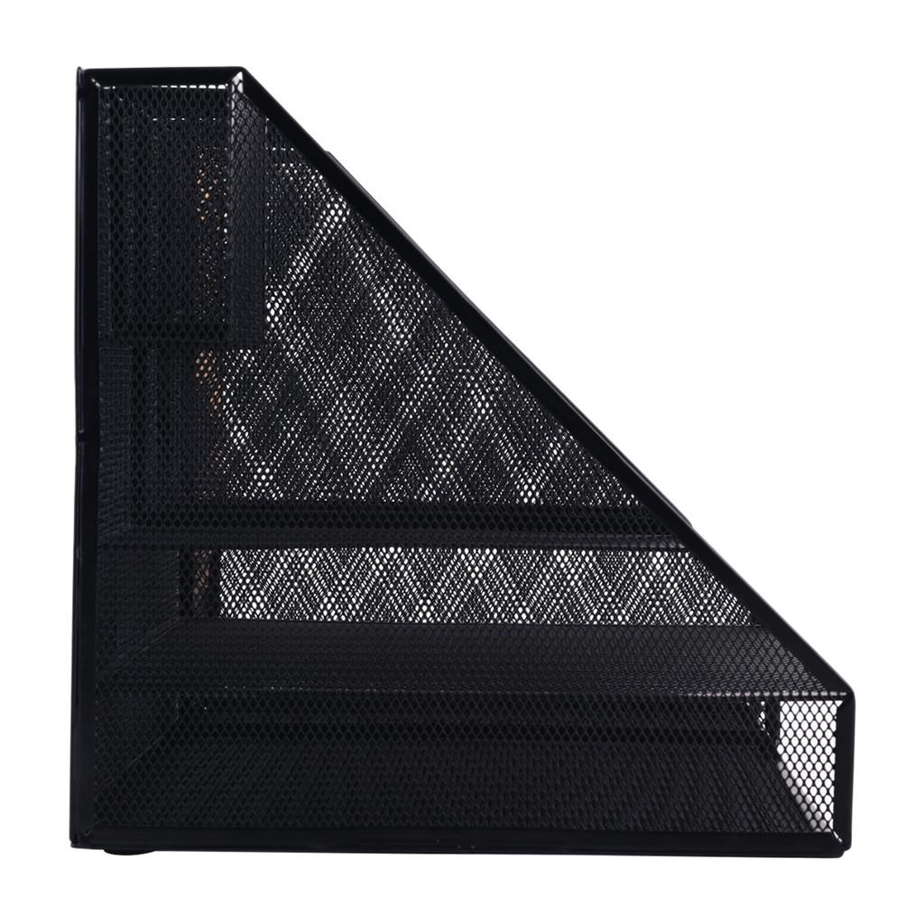 Giá đựng tài liệu 6 ngăn bằng sắt màu đen Deli - thép chống gỉ - 31x29x29cm - 9832