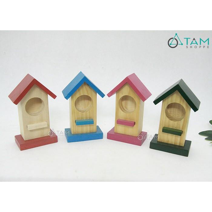 Nhà chim gỗ nhỏ trang trí 18cm
