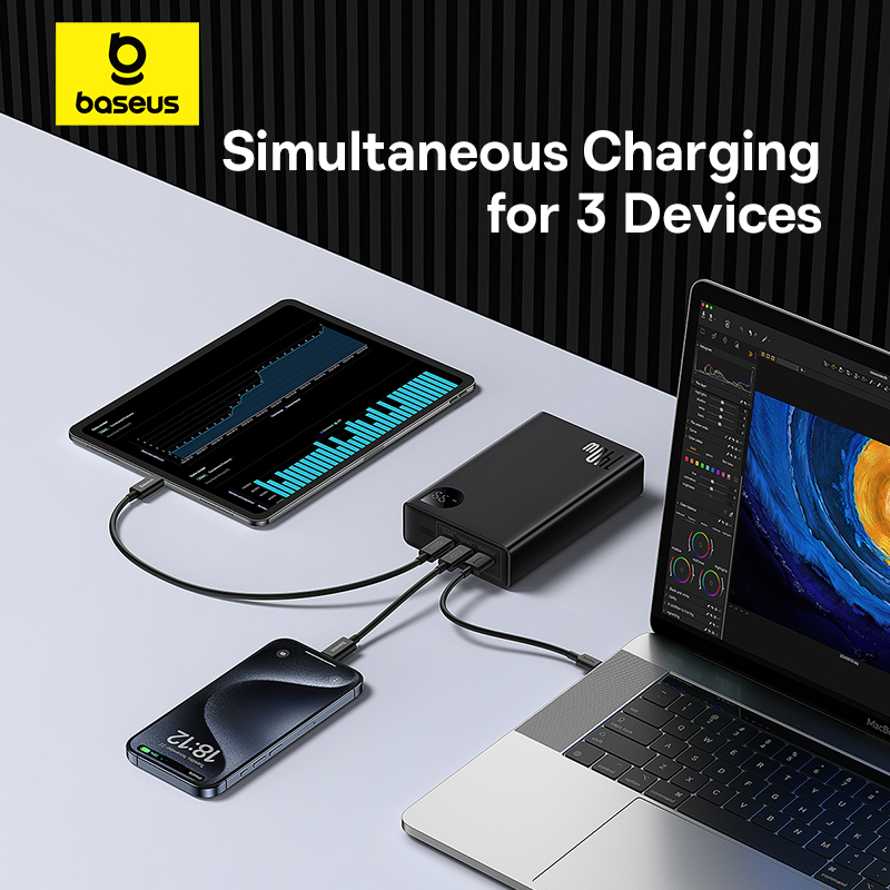 Pin Sạc Dự Phòng OS-Baseus Adaman Digital Display Fast Charge Power Bank 24000mAh 140W (Hàng chính hãng)