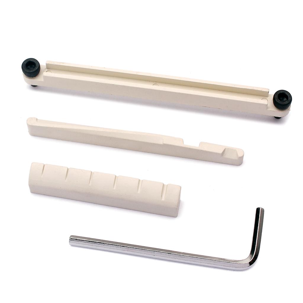 Đàn Guitar Cầu Thay Thế Xương Hạt W/Giàn cho Đàn Acoustic Dân Gian Đàn Guitar Màu Be