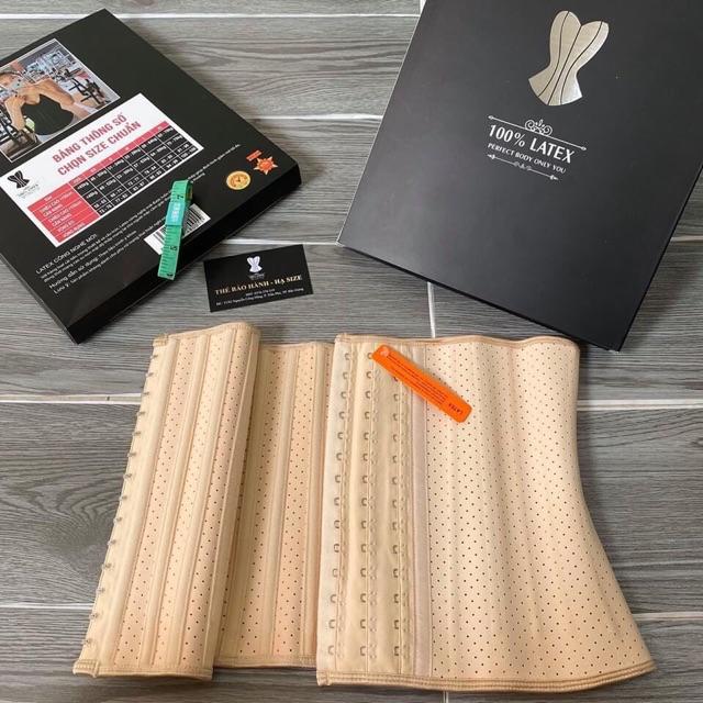 Gen Nịt Bụng Latex Thông Hơi Nhập Khẩu Hy Lạp - Cao su hạt mật độ thấp 25 xương siêu đàn hồi - Tặng Thước Dây