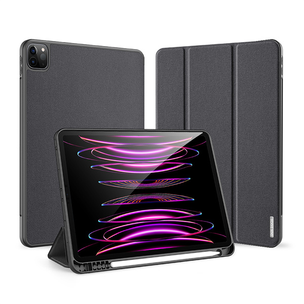 Bao Da Dành Cho Ipad Pro 11 Inch 2020 2021 2022 Dux Ducis Domo Series Có Khe Cắm Bút, Tự Động Tắt Mở - Hàng Chính Hãng - Black
