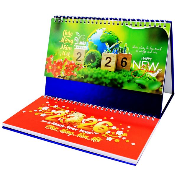 Lịch Để Bàn 2 Lò Xo - Môi Trường Xanh - NST 76B