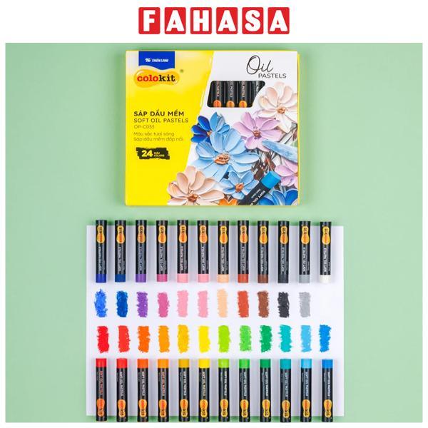 Hộp 24 Bút Sáp Dầu Thân Tròn - Soft Oil Pastels - Colokit OP-C033