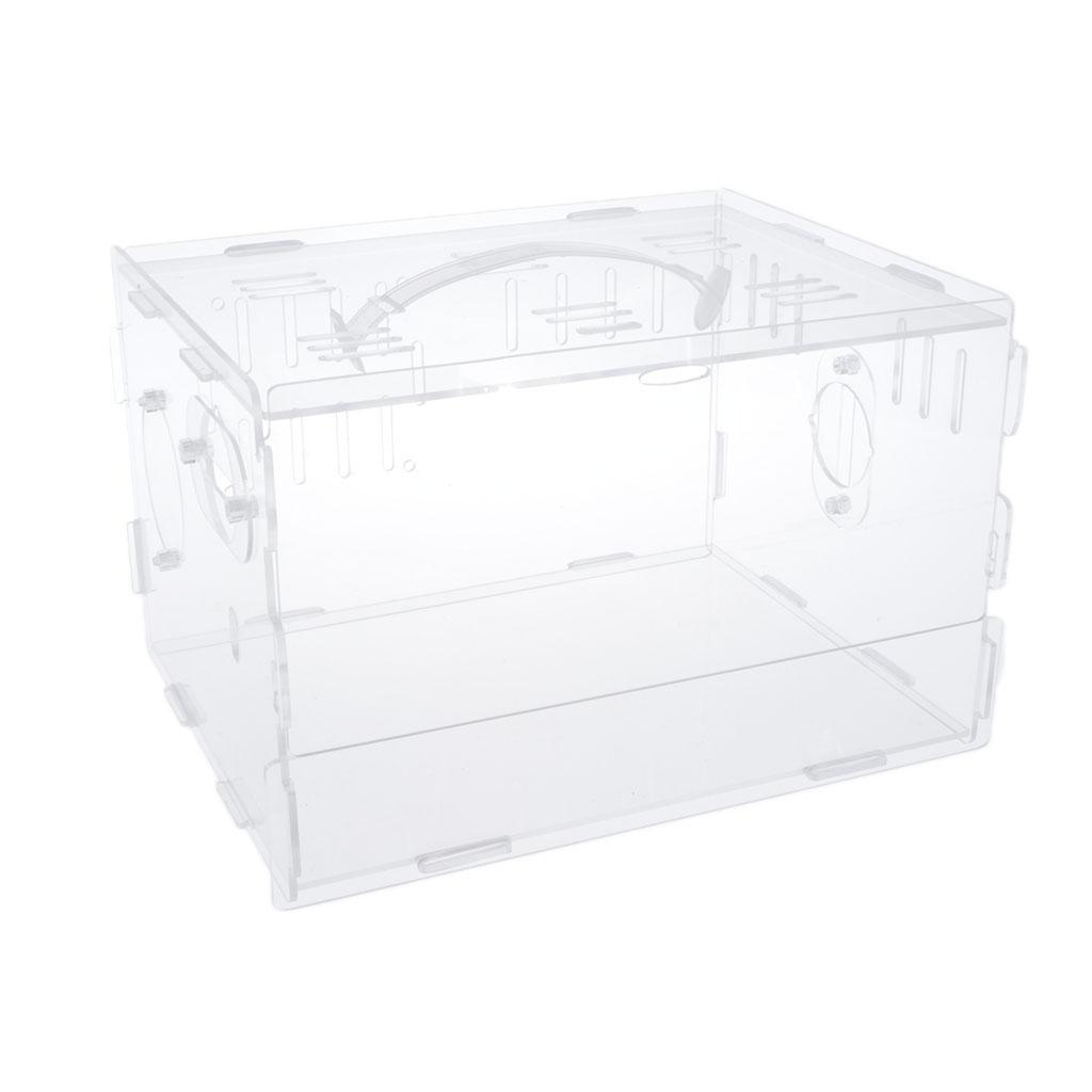 Hamster Cage Acrylic Portable Villa Cage Small Pet House Nest single layer