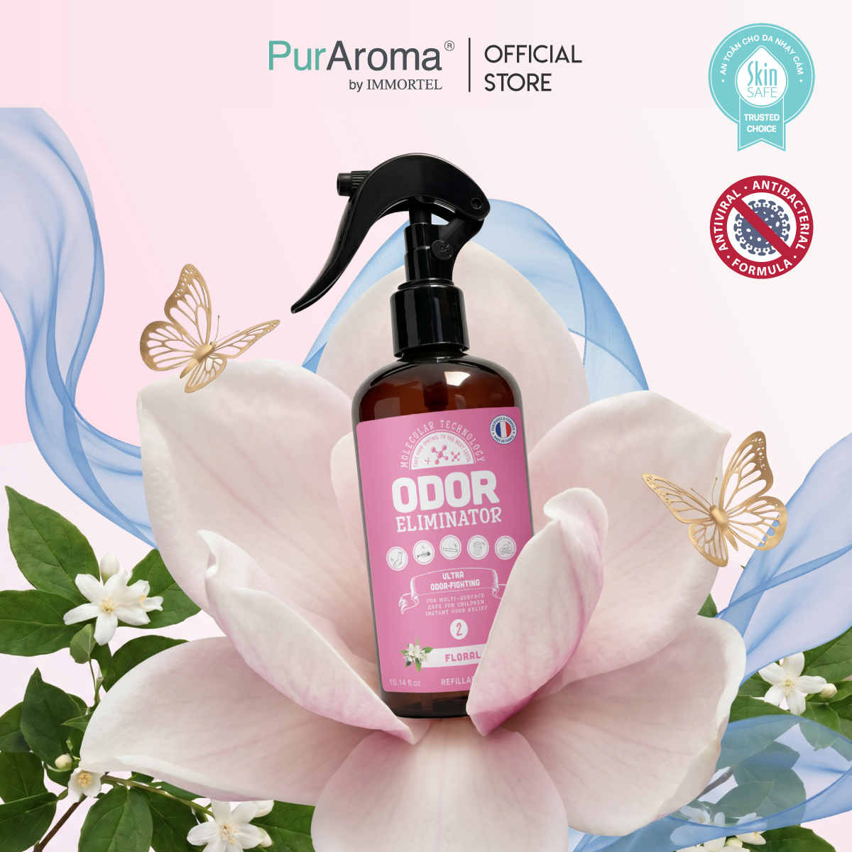Chai Xịt Khử Mùi Đa Năng ODOR Eliminator 300 mL - Chính Hãng Pháp