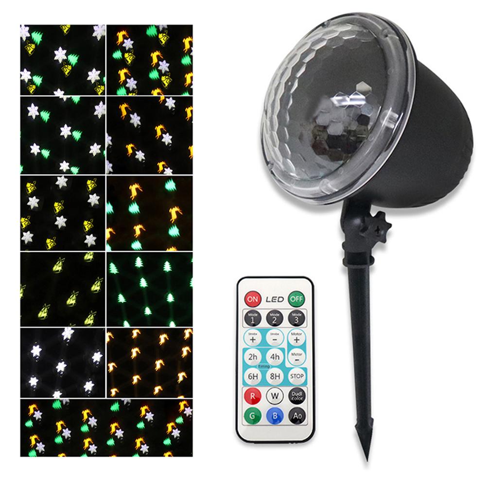 AC100-240V 7.5W Christmas Halloween   Theme Projection Lamp Christmas Day   Decoration Lawn Courtyard Projection Lamp
