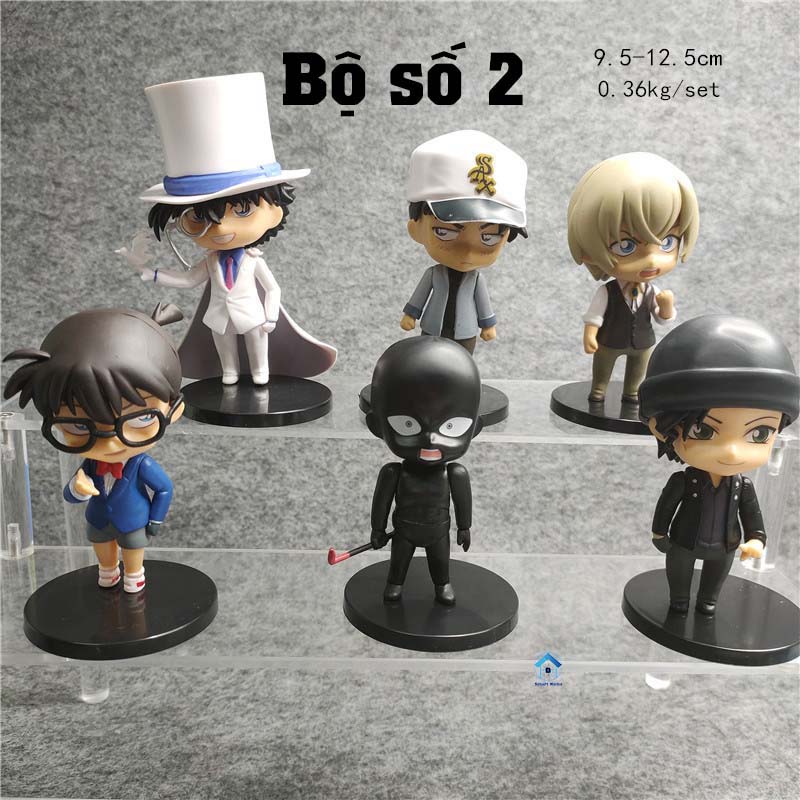 Bộ mô hình 6 nhân vật Conan - (Figure) Kaito Kid - Magic Kaito - Siêu đạo chích Kid,...  tạo dáng cực ngầu , đồ chơi trang trí conann cao 9 đến 12cm