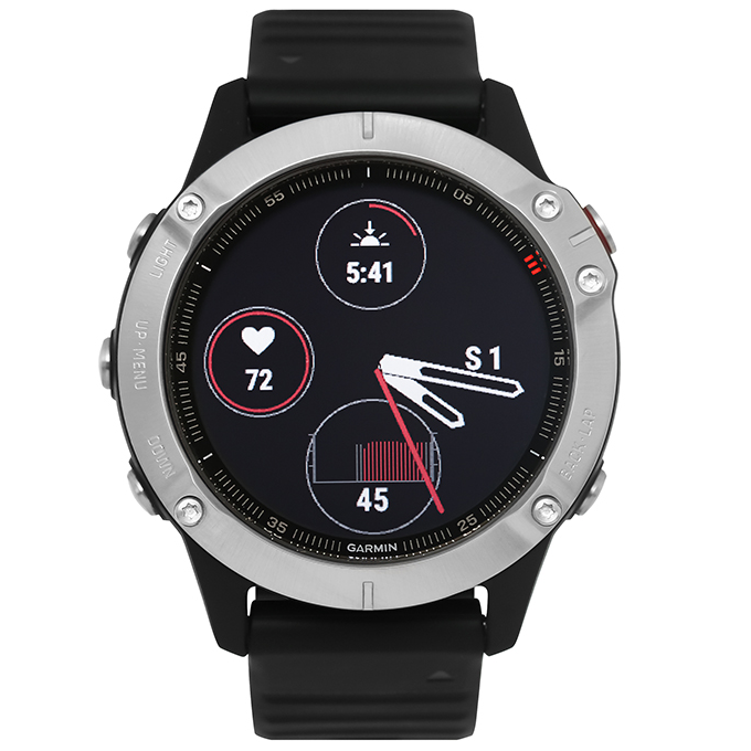 Đồng hồ thông minh Garmin Fenix 6 dây silicone đen - Hàng chính hãng