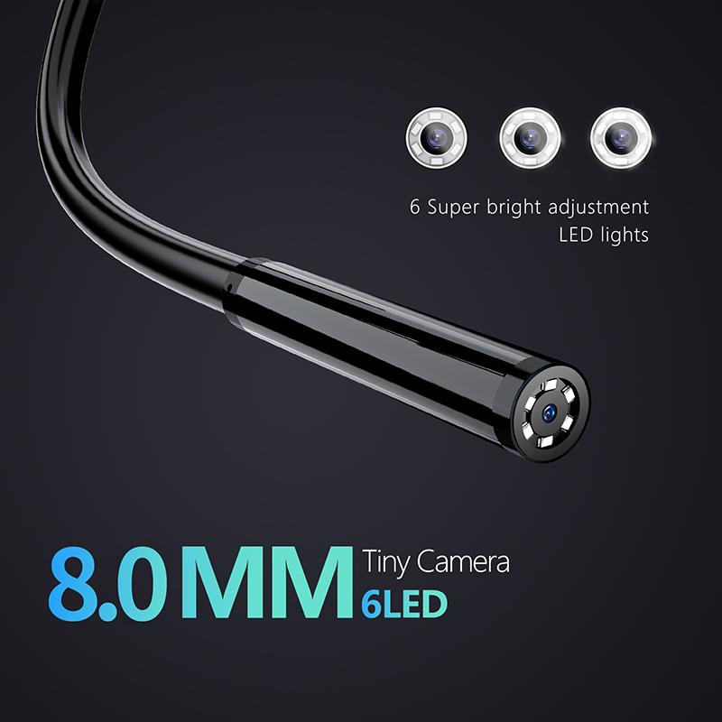 Camera nội soi công nghiệp 2.4 ''/2.8 '' IPS Màn hình kiểm tra cống thoát nước IP68 Ống kính 8 mm chống nước để sửa chữa động cơ xe hơi