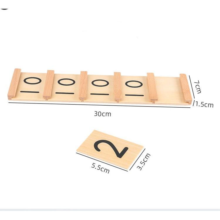 Đồ chơi gỗ-Toán học- Giáo cụ Montessori- 4 Bảng hàng chục size nhỏ