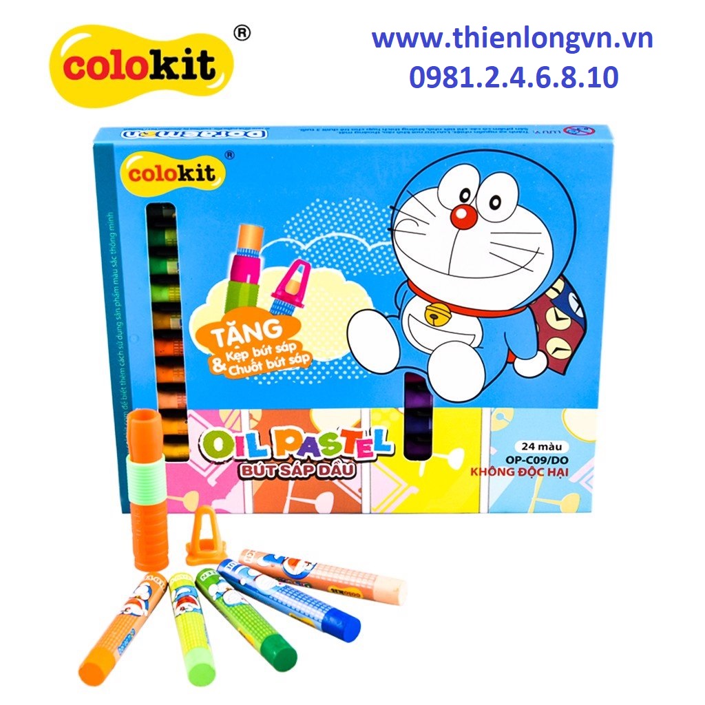 Sáp dầu 24 màu Colokit Doraemon OP-C09/DO