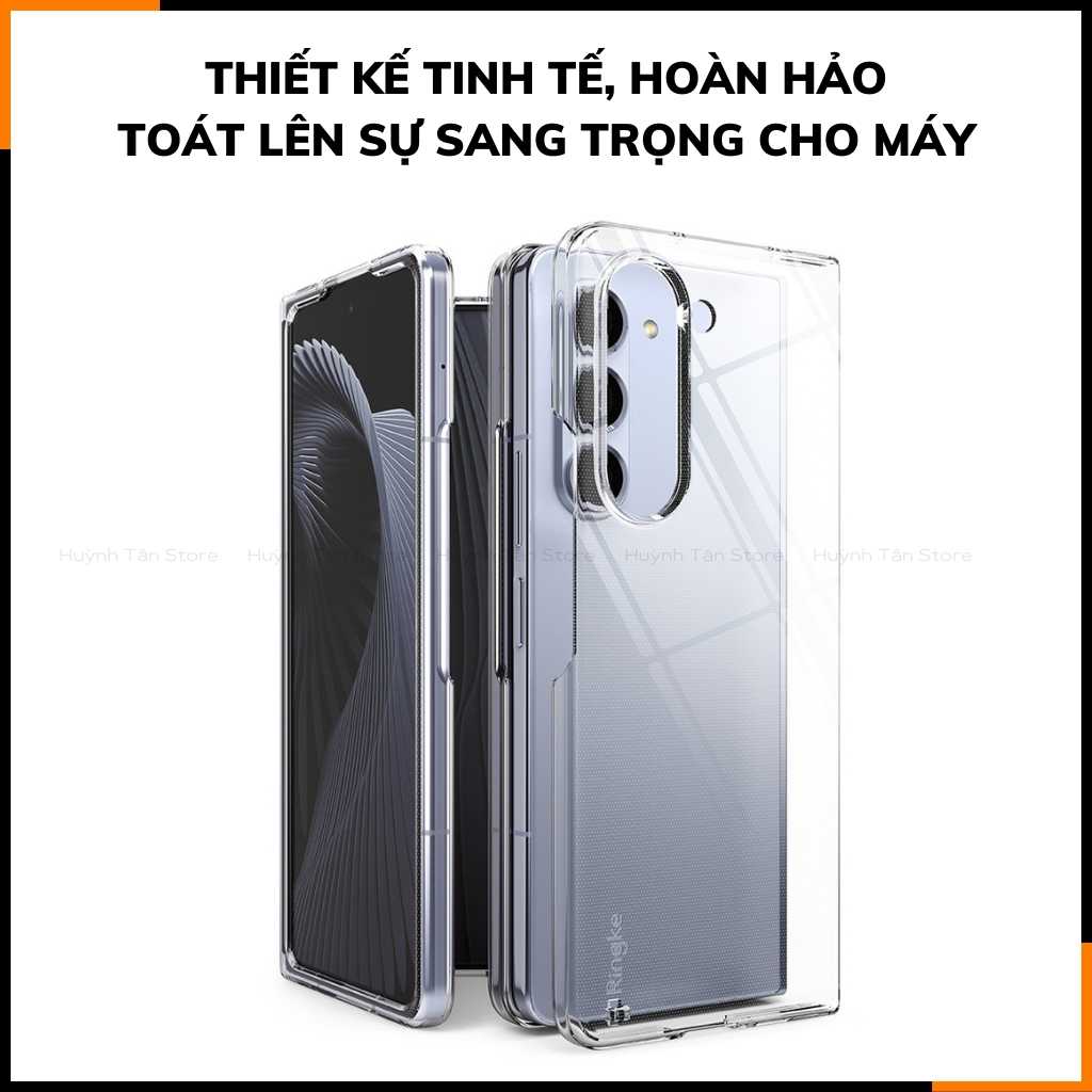 Ốp lưng z fold 5 RINGKE chính hãng trong suốt chống sốc FUSION X chống ố vàng phụ kiện điện thoại huỳnh tân store - Hàng nhập khẩu