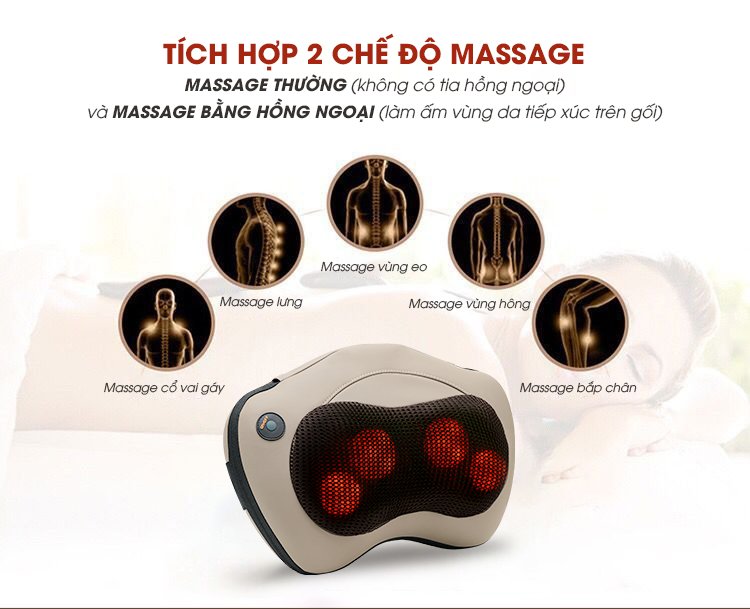 Gối massage trị liệu hồng ngoại Boss Nhật Bản MPP-020 (Hàng chính hãng)