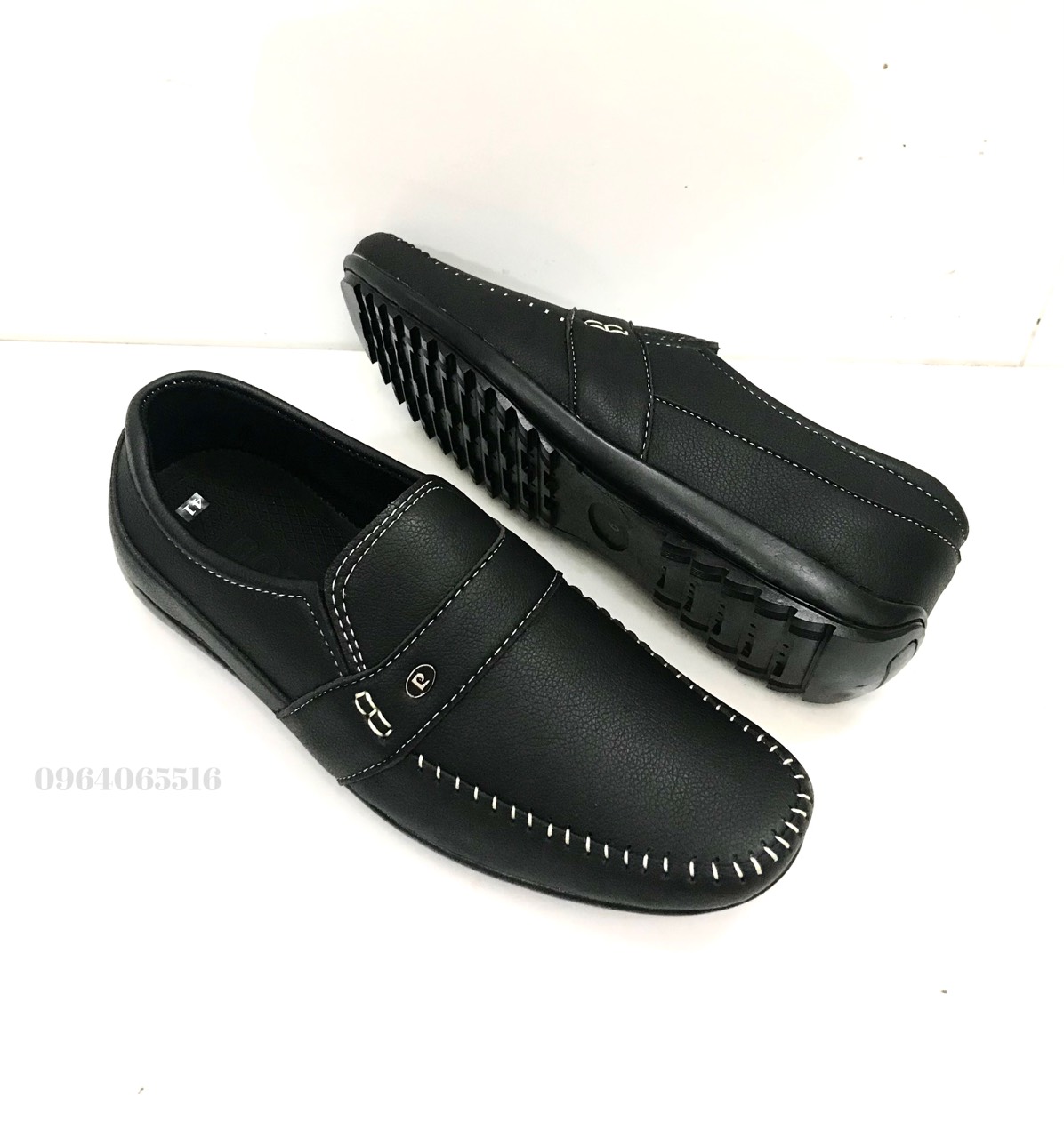 Giày mọi nam mẫu mới..da mềm..size từ 39 - 44..mã GM06..màu đen..đế khâu sẵn rất chắc chắn