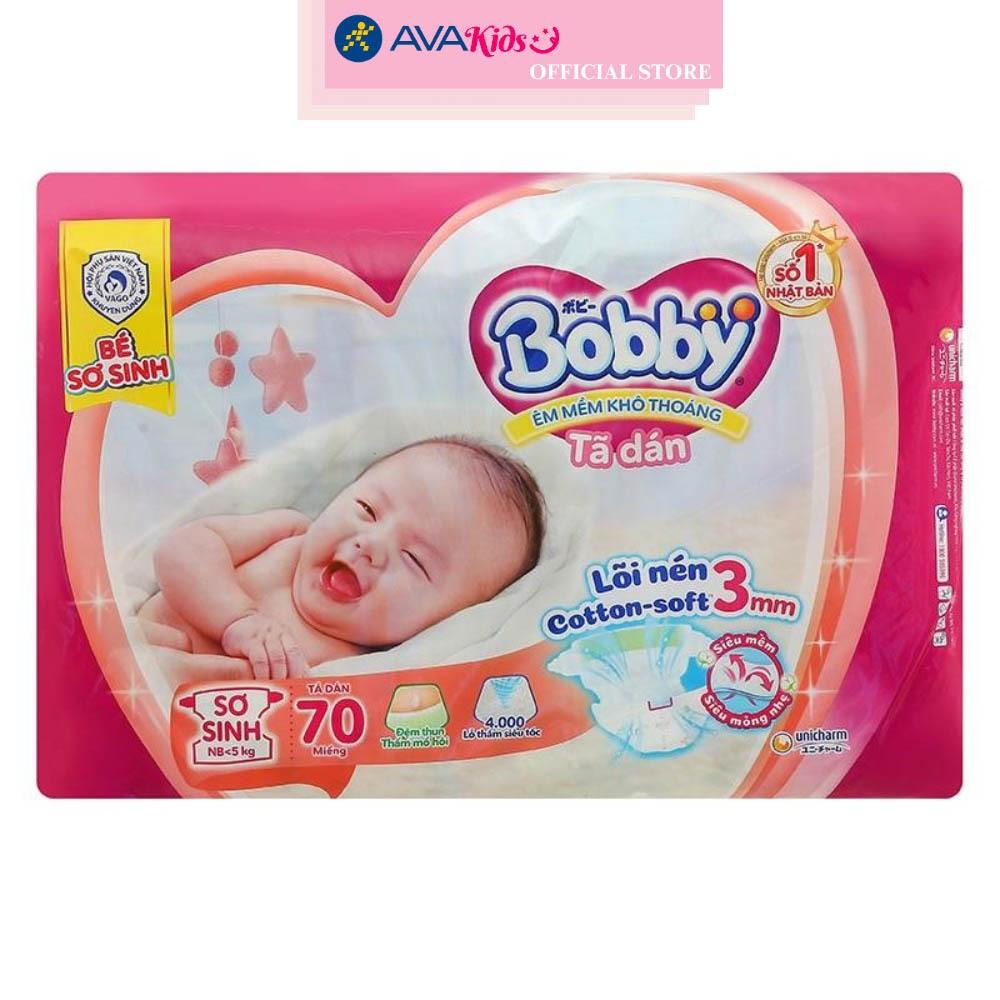 Tã dán Bobby size NB 70 miếng (Dưới 5 kg)