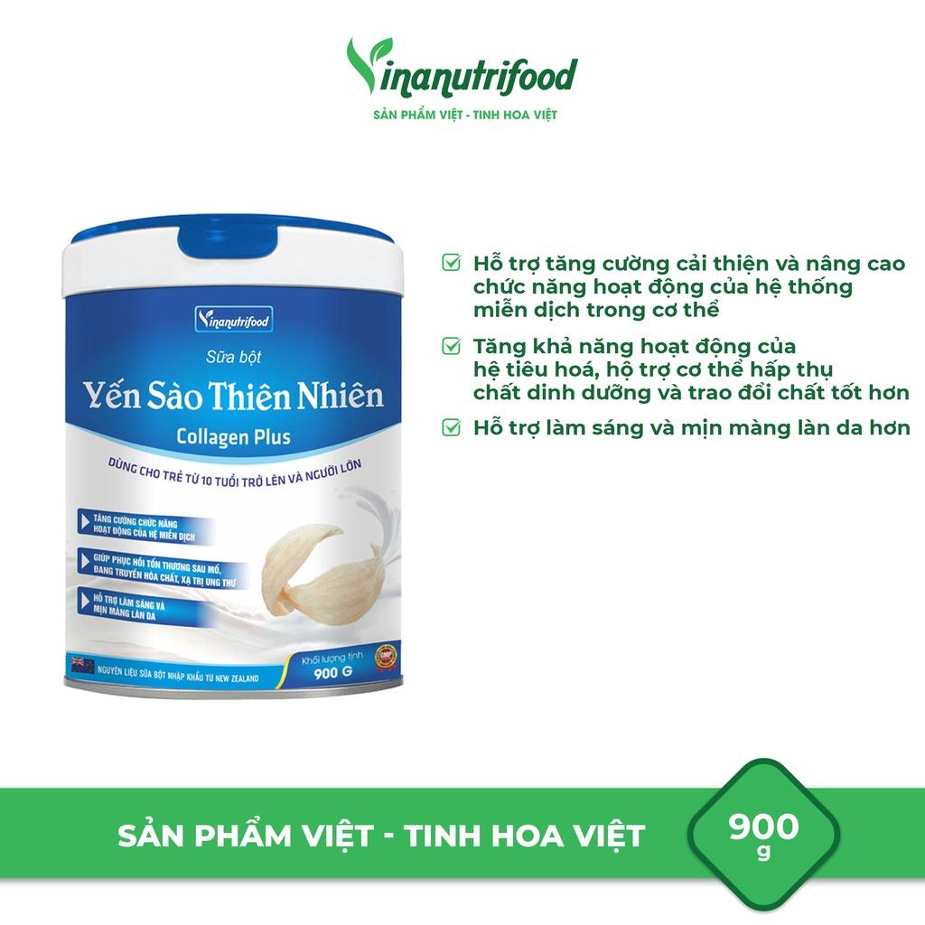 Sữa bột Yến sào thiên nhiên Collagen Plus Vinanutrifood tăng cường đề kháng và hệ miễn dịch , hộp 400g và 900g