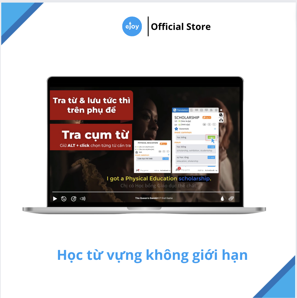 Hình ảnh Gói học Tiếng Anh eJOY [PRO-VOCA] 24 tháng - lưu và tra từ vựng không giới hạn, xem video song ngữ