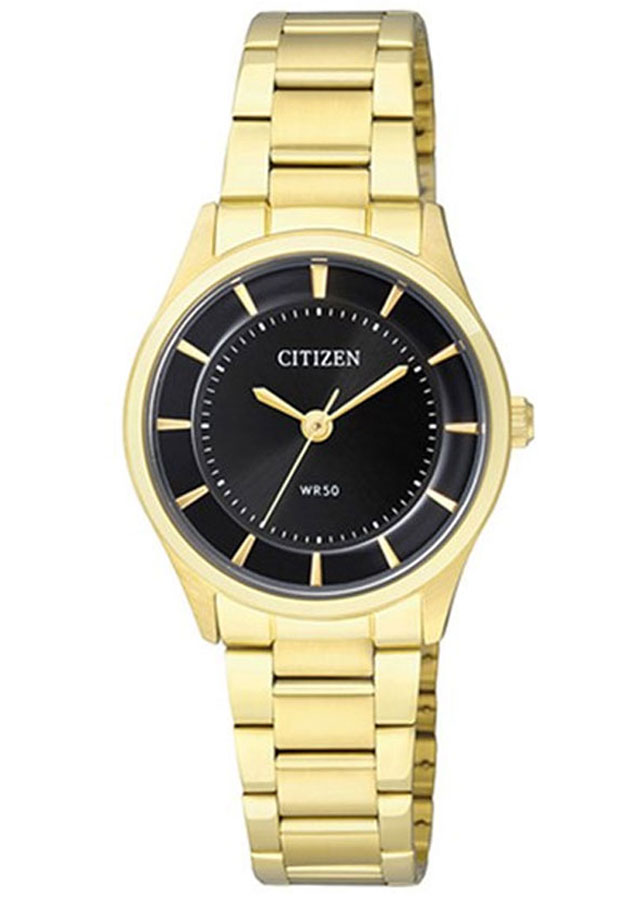 Đồng Hồ Nữ Citizen Dây Thép Không Gỉ ER0203-51E - Mặt Đen