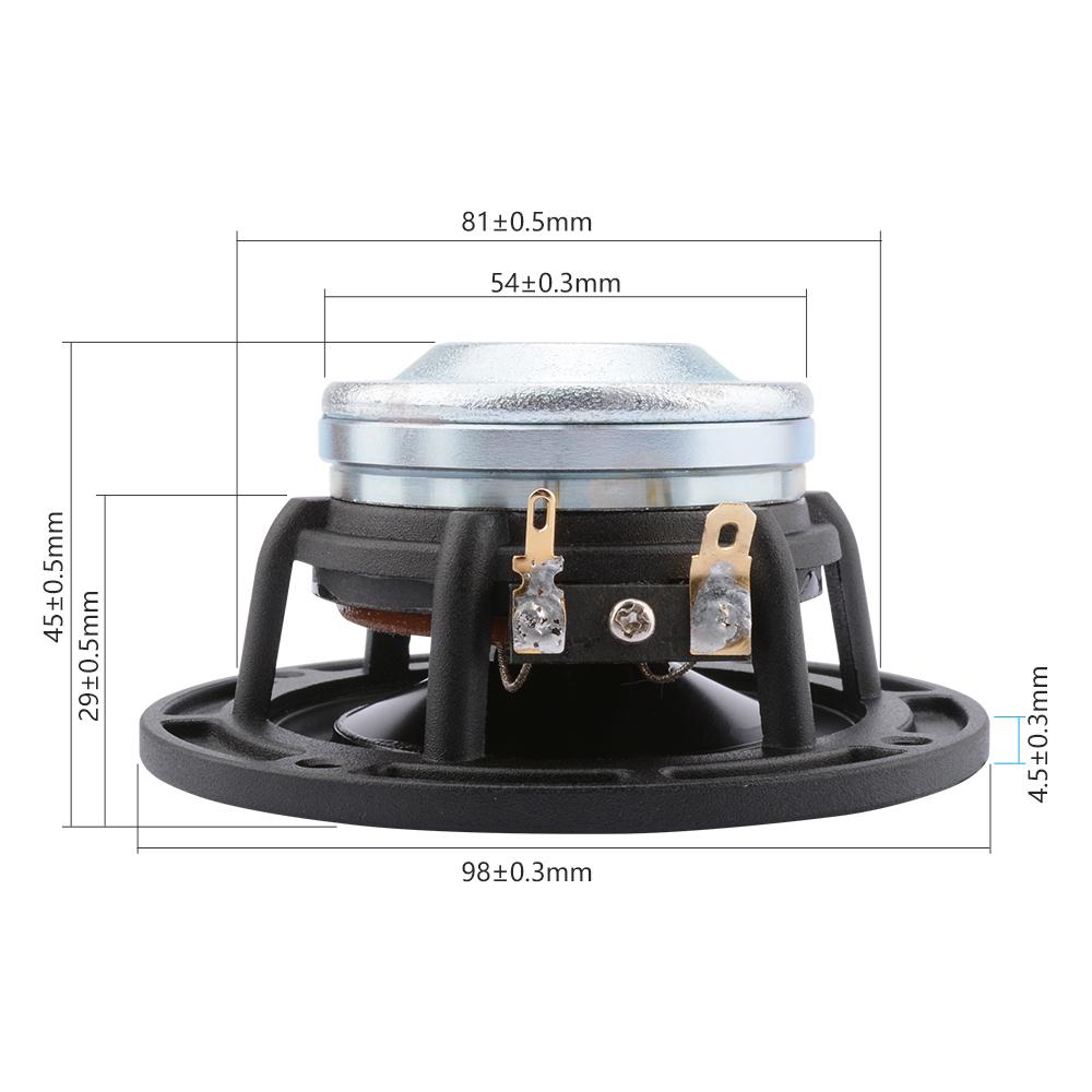 Aiyima 2pcs loa tầm trung 3 inch 4 8 ohm 15W Full Range Loa loa đầu đạn nhôm loa DIY Hệ thống âm nhạc DIY Color: 8 Ohm Speaker Woofer Size/Full-Range Size: 3"