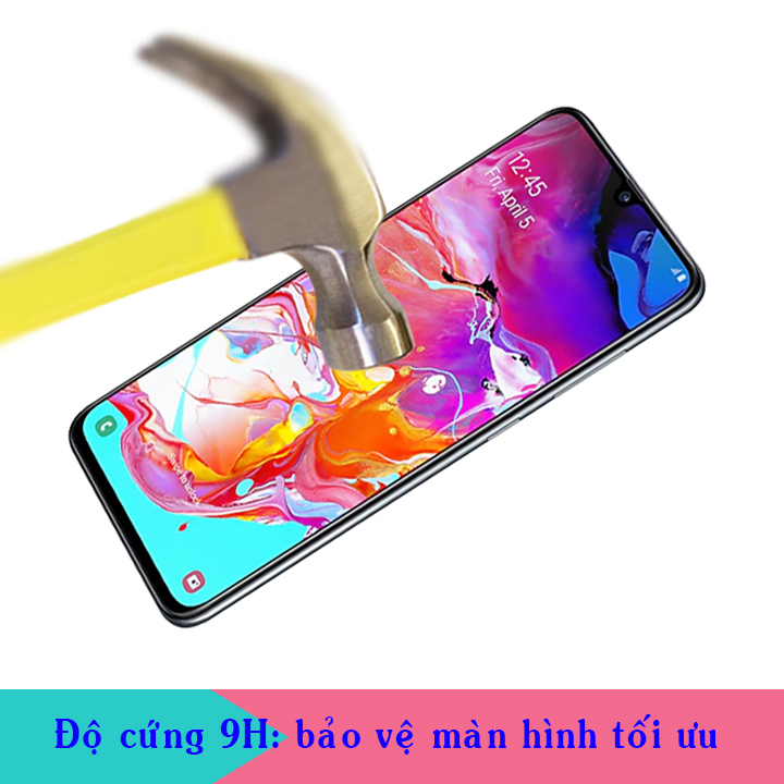 Kính Cường Lực cho Samsung Galaxy A70 - Full màn hình - Màu Đen - Hàng Chính Hãng