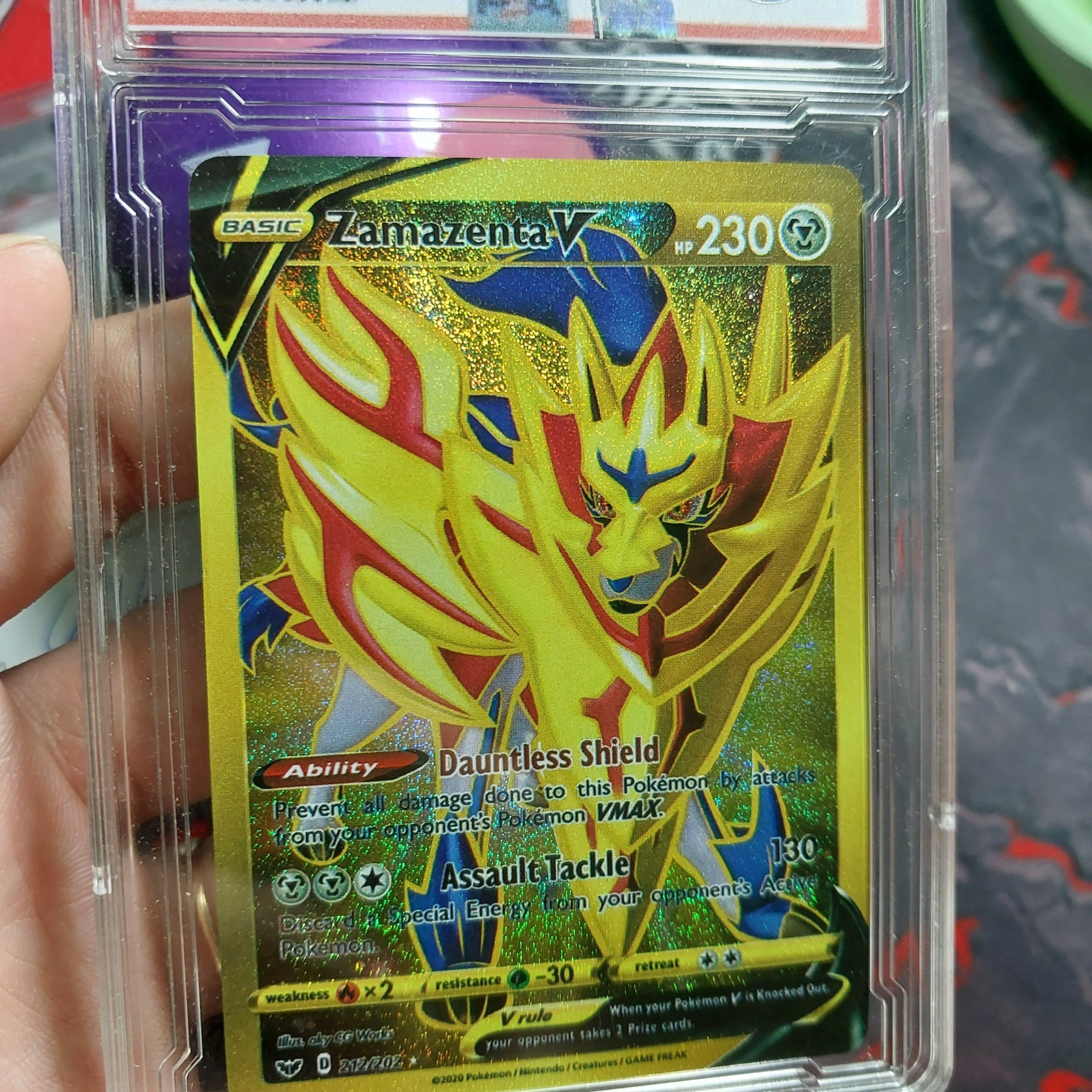 [LIM SSR VG]Thẻ bài Pokemon truyền thuyêt Zamazenta 242 220 khiên chiến sĩ 1459 d37 6