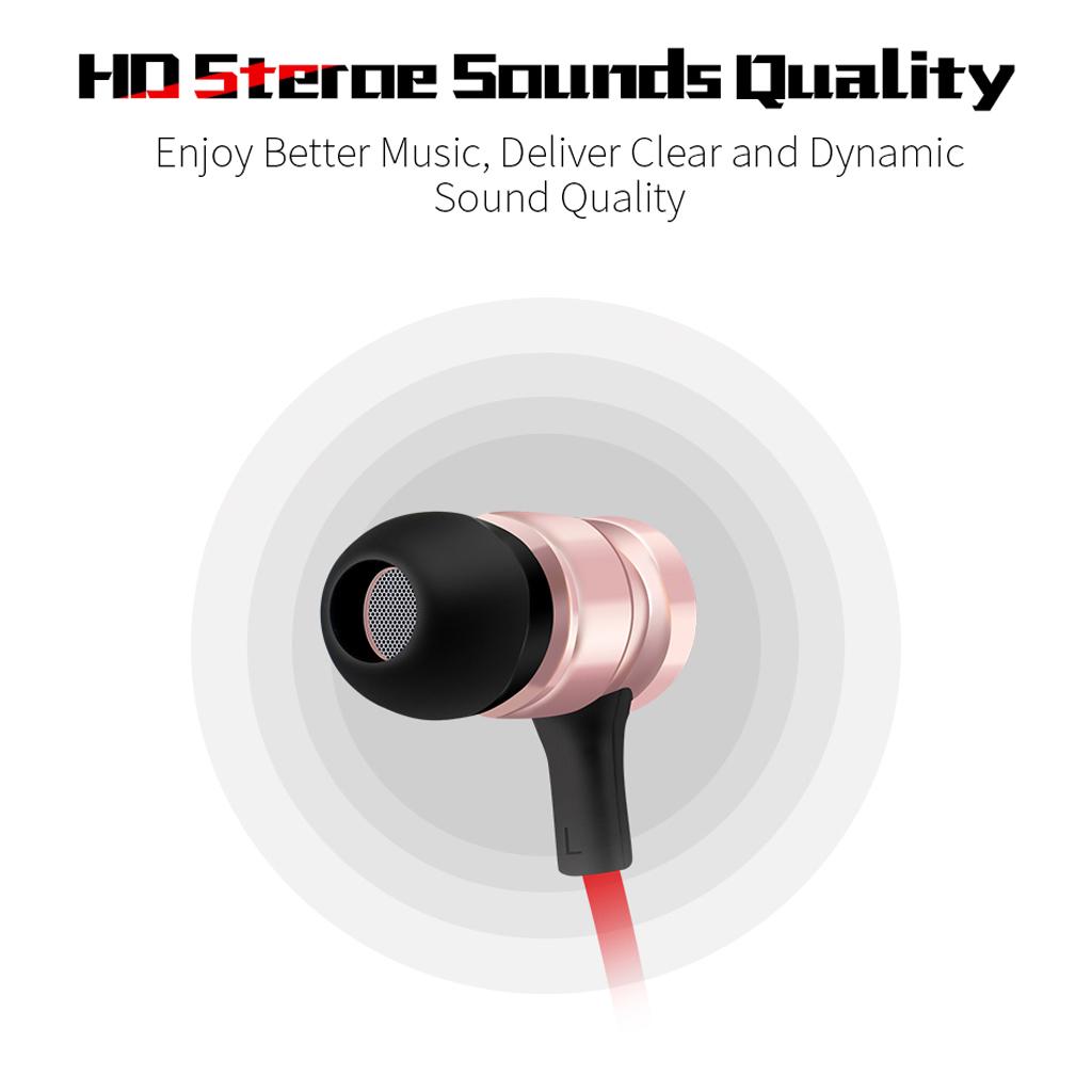 Wireless Headphones V4.1 Wireless Stereo Earbuds Built-in Noise Cancellation Stereo Bluetooth Headphones with Mic for iPhone and Android Phones