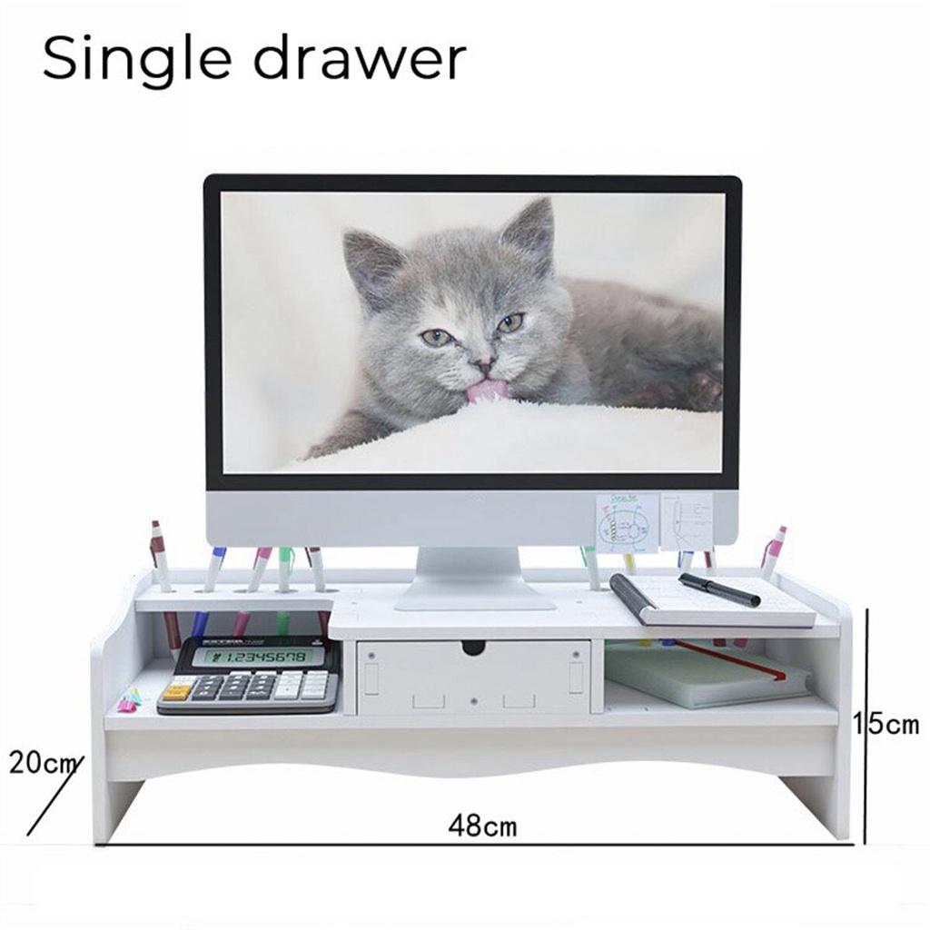 Bàn gỗ nâng cao màn hình để bàn làm việc ️Hanrui Offical️