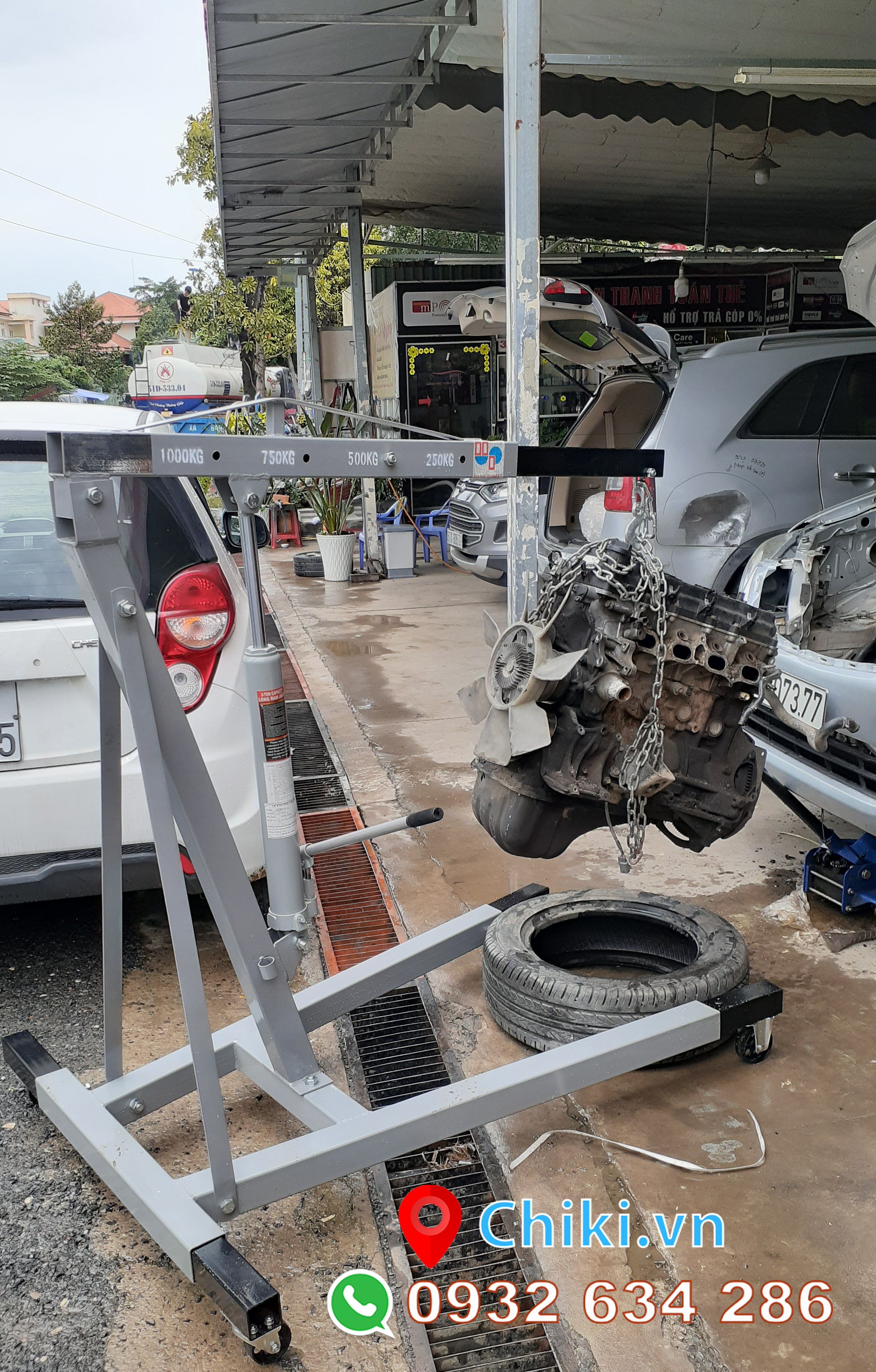 Cẩu máy 2 tấn chuyên dùng cho Garage