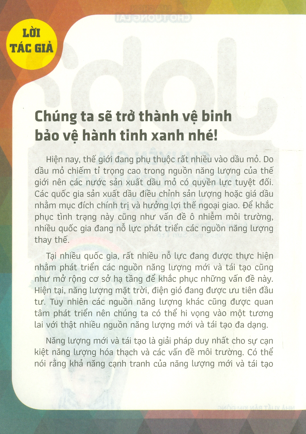 Lựa Chọn Cho Tương Lai: Job? - Chuyên Gia Năng Lượng Mới Và Tại Tạo
