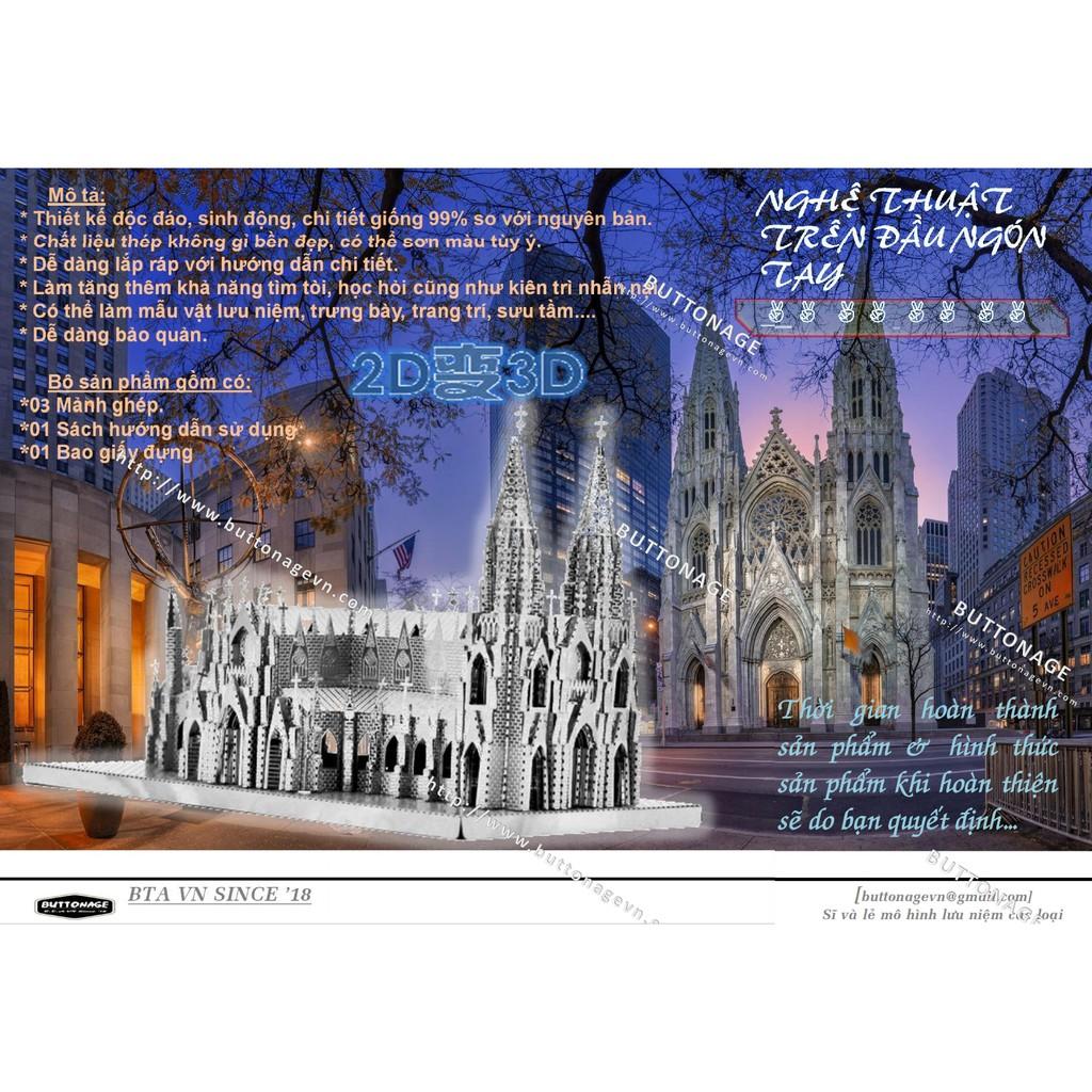 Mô Hình Lắp Ráp 3d Nhà Thờ Thánh Patrick - New York