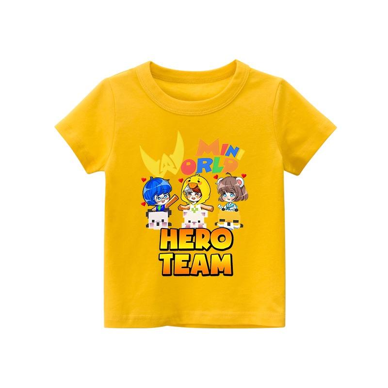 Áo thun trẻ em HERO TEAM 3 , 8 màu áo, đầy đủ size có big size, MÀU KHÁC NHẮN TIN SHOP