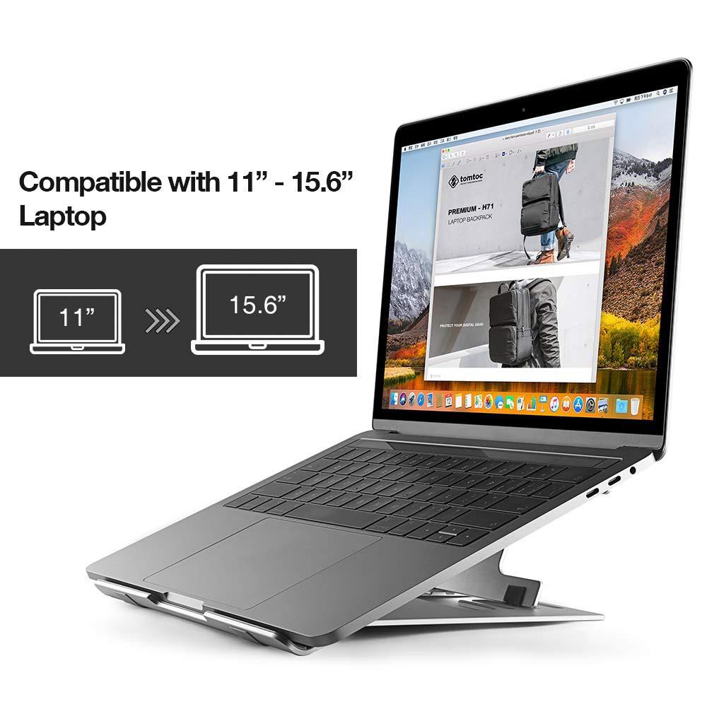 Đế tản nhiệt Tomtoc Alumium Foldable for Macbook/Laptop 11&quot; -15.6 inch