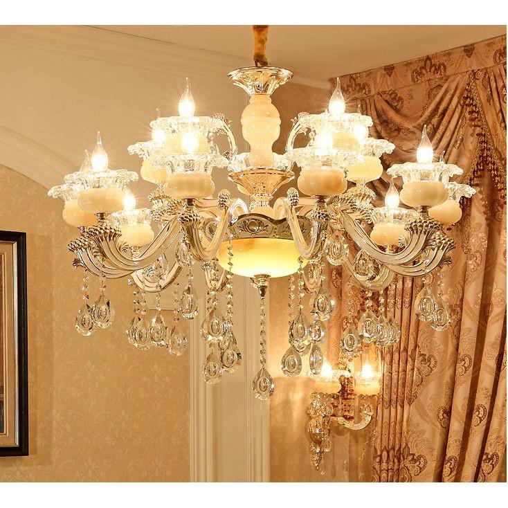 Đèn chùm trang trí nội thất RIAL sang trọng hiện đại - kèm bóng Led nến chuyên dụng