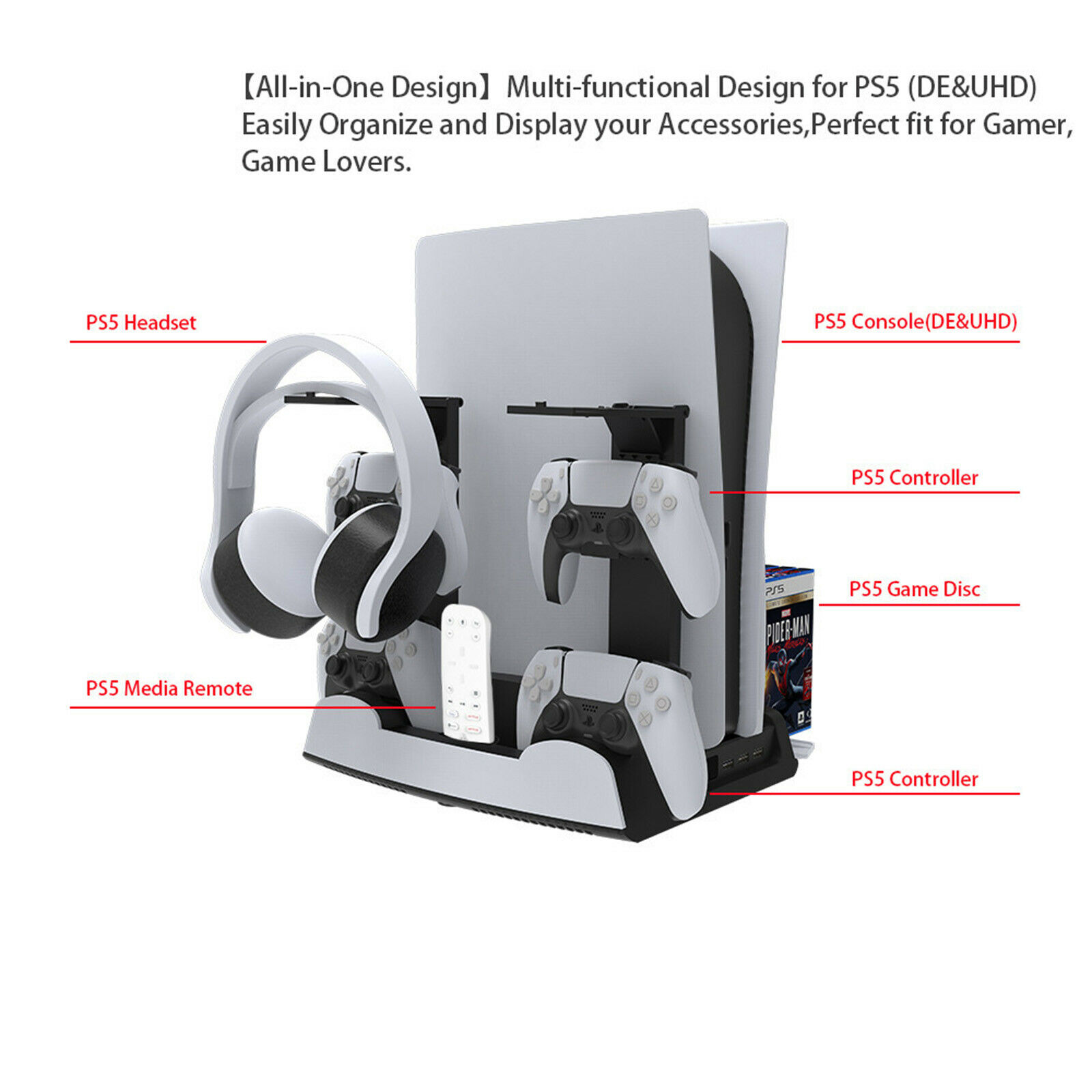 ĐẾ ĐỨNG TẢN NHIỆT 6 TRONG 1 DÀNH CHO MÁY PS5