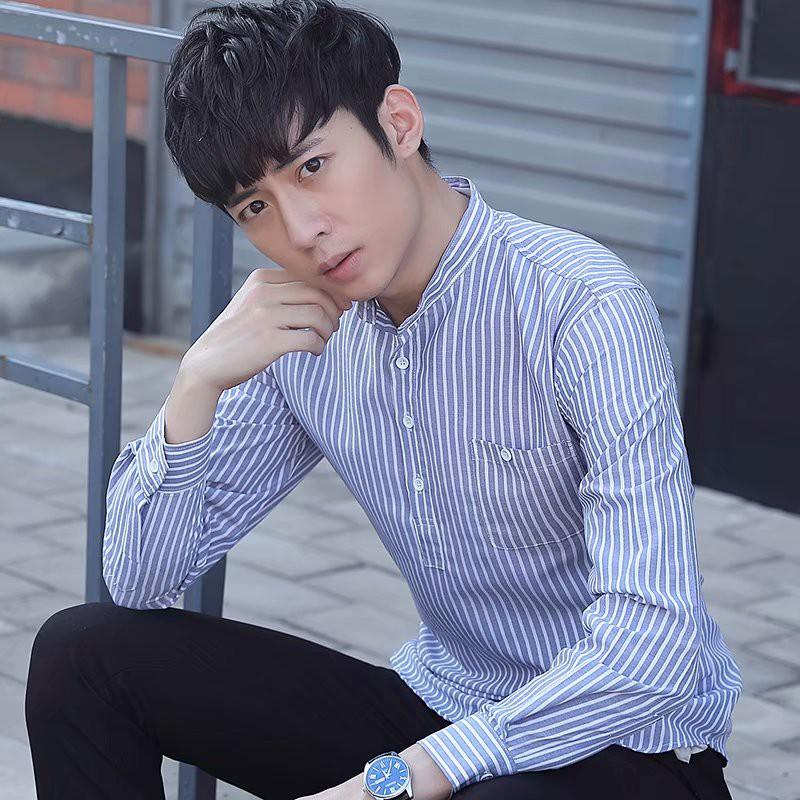 Áo thun dài tay họa tiết sọc ngang thời trang dành cho nam