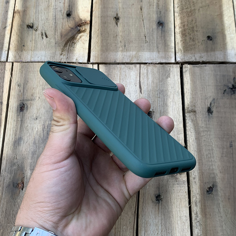Ốp lưng kéo nắp camera cao cấp dành cho iPhone 11 - Màu Xanh