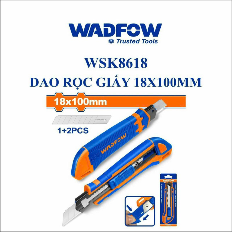 DAO RỌC GIẤY 18X100MM WSK8618 WADFOW - HÀNG CHÍNH HÃNG