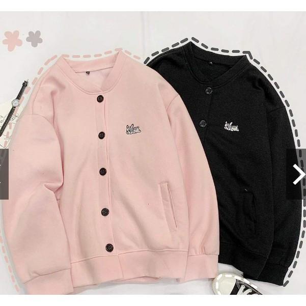 ÁO KHOÁC CARDIGAN NỮ VẢI NỈ BÔNG DÀY MIN NHIỀU MÀU CÚN CON