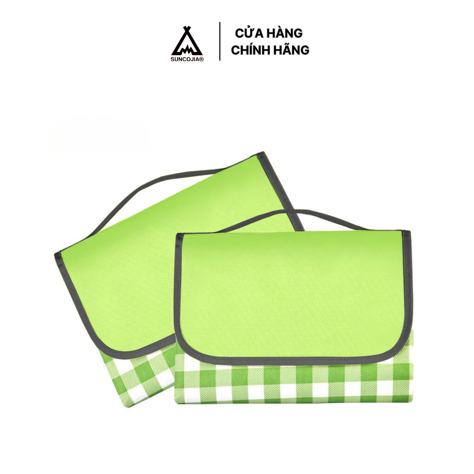 Thảm picnic Suncojia, thảm chống ẩm, kiểu sọc xanh trắng, thảm bãi biển, kích thước 2×1.5 mét
