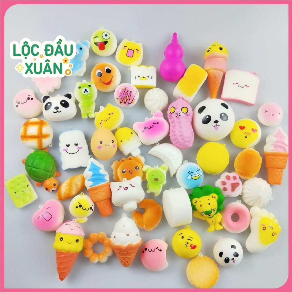 Squishy Mini ngẫu nhiên có móc khóa nhiều hình siêu đẹp giá rẻ