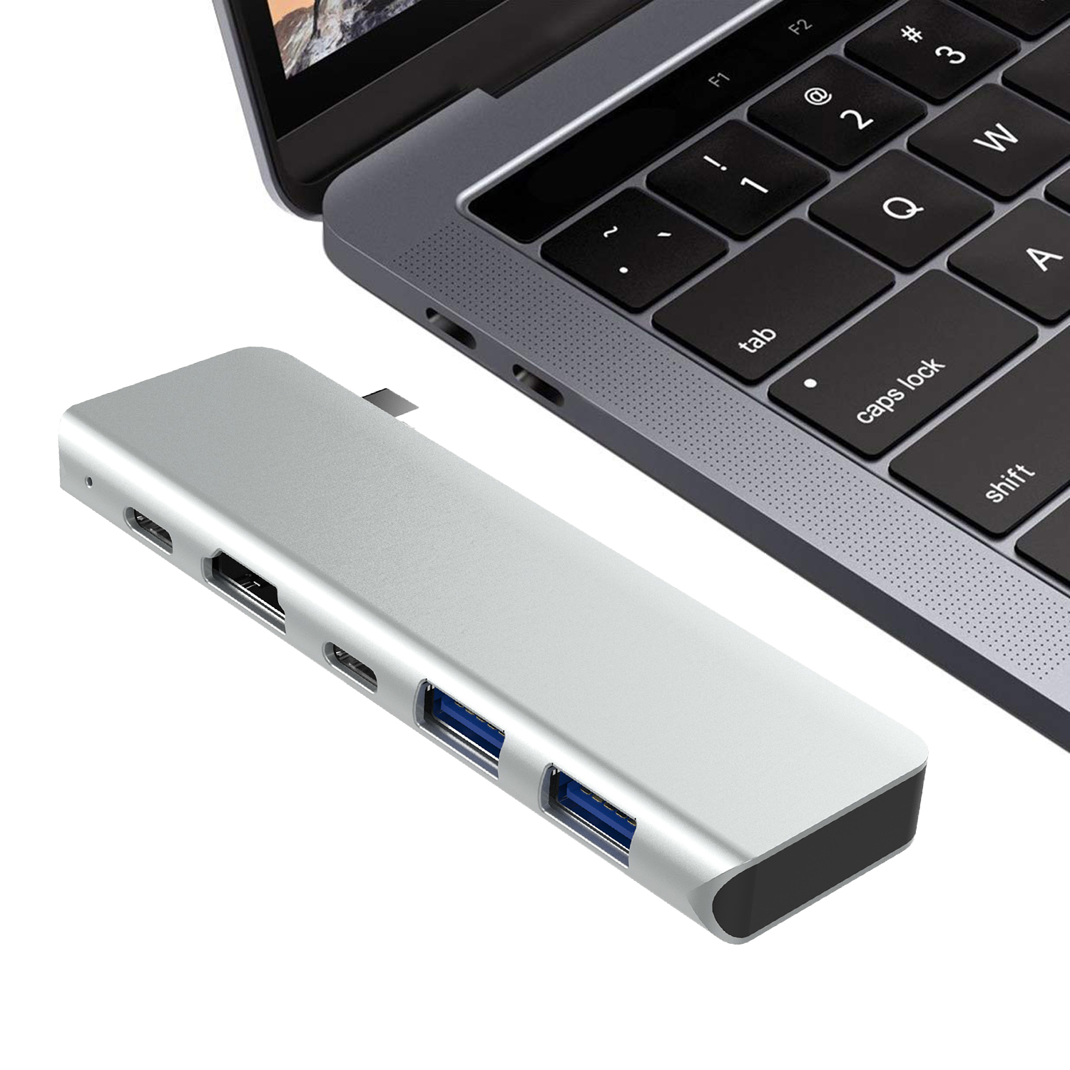 Hub usb type-c Thunderbolt 3 ra 5 cổng HDMI 4k60hz/ USB / PD/ Type-c cho laptop, Samsung Dex, Dell XPS - UTH51460